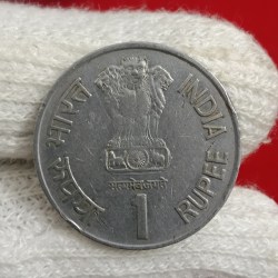 Alternative view of One Rs Rare Coin Maharana Pratap Ji 2003 Bombay Mint Same Coin Given 04