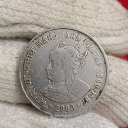 One Rs Rare Coin Maharana Pratap Ji 2003 Bombay Mint Same Coin Given 06