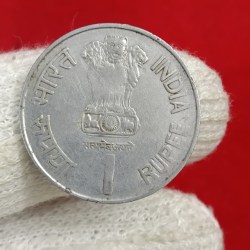 Alternative view of One Rs Rare Coin Maharana Pratap Ji 2003 Bombay Mint Same Coin Given 010