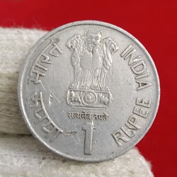 Alternative view of One Rs Rare Coin Maharana Pratap Ji 2003 Bombay Mint Same Coin Given 011