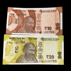 10 and 20 Rupees Birthday Note With Same Serial No With Ending 786