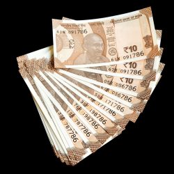 2 Same No Notes of 10 Rupees Note With With Ending 786 Rare Collection