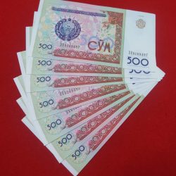 Alternative view of UZBEKISTAN BEAUTIFUL NOTE 500 SOM GEM UNC CONDITION EACH NOTE PRICE 420