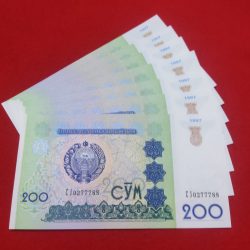 UZBEKISTAN 200 SOM BANK NOTE EACH NOTE PRICE 126