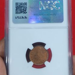 Alternative view of 1/12 ANNA GEORGE V 1932 CALCUTTA MINT AMAZING GREAD MS 66 RB