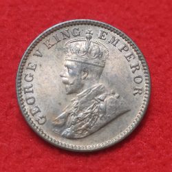 Alternative view of ONE QUARTER ANNA (BRONZE) GEORGE V KING UNC CONDITION CALCUTTA MINT