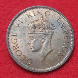 Alternative view of ONE QUARTER ANNA (BRONZE) GEORGE V KING