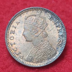Alternative view of 1/12 ANNA VICTORIA EMPRESS 1899 CALCUTTA MINT UNC CONDITION