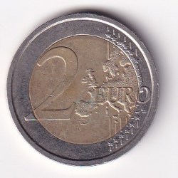 Alternative view of Italy 2 Euros 2018 rare Bimetallic coin #M-1005