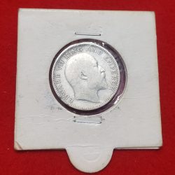 Alternative view of HALF RUPEE SILVER COIN EDWARD VII 1910