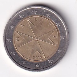 Malta 2 Euro 2013 RARE BIMETALLIC COIN #M-1018