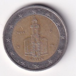 Germany 2 Euros 2015 Bundesländer - "Hessen" RARE COMMEMORATIVE BIMETALLIC COIN #M-1019