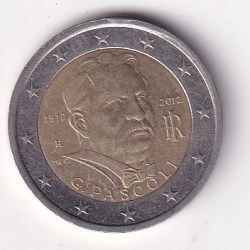 Italy 2 Euros 2012 Giovanni Pascoli RARE COMMEMORATIVE BIMETALLIC COIN #M-1020