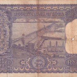 Alternative view of 100 Rupees Old Series Fafda note Big Size Very Rare Governor , IYENGER