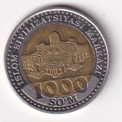 Alternative view of Uzbekistan 1000 Soʻm 2022 Bimetallic Rare Coin # L-615