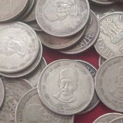 Five Rs Rare Coin 150 th Birth Aniversary Madan Mohan Malaviya ji M Mint Mark Coin 10 Pcs Given Fine Condition