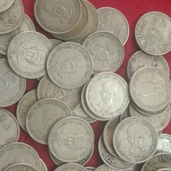 Alternative view of Five Rs Rare Coin 150 th Birth Aniversary Madan Mohan Malaviya ji M Mint Mark Coin 10 Pcs Given Fine Condition