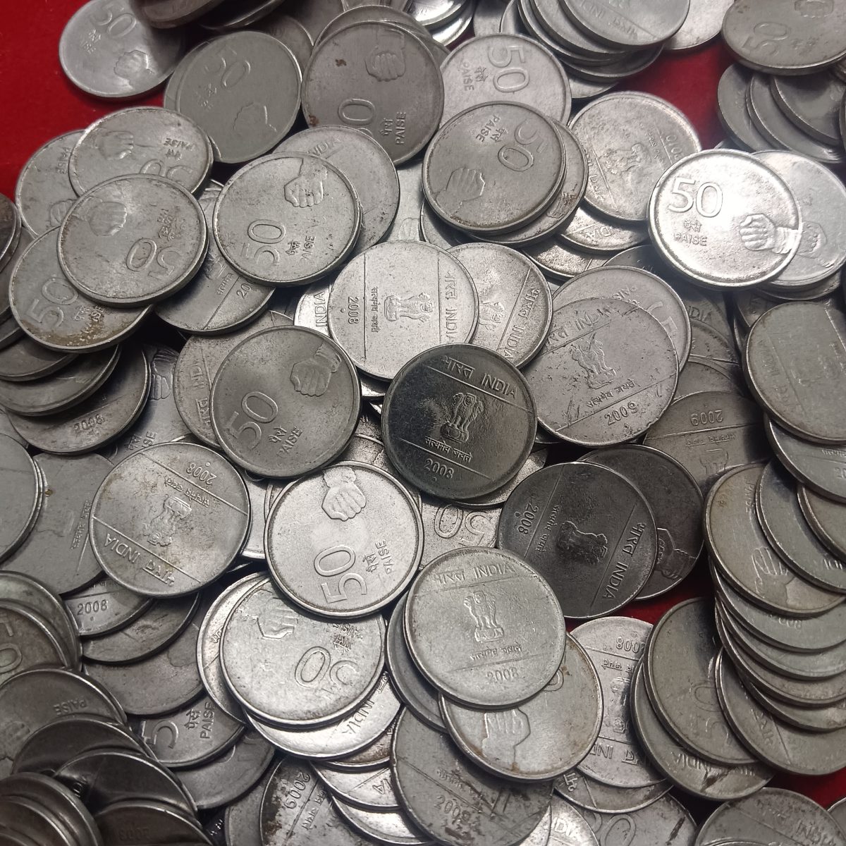 50 Paise FSS Nritya Mudra Issue (Muthiwale) Coins 100 Pcs Given Mix Years Mix Mints Scare Also Included - Image 2