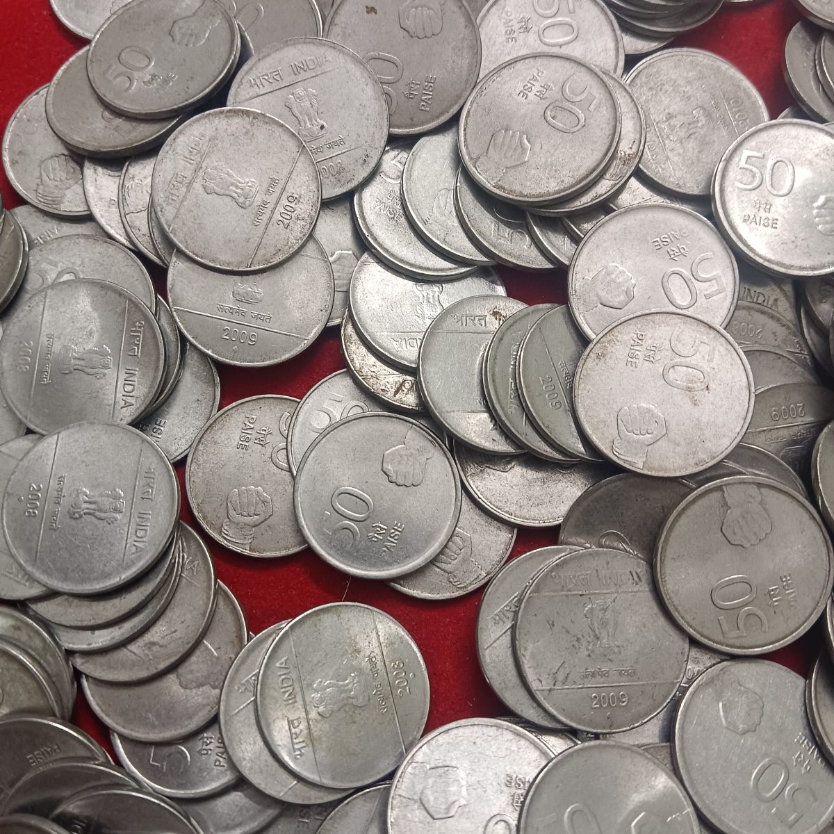 50 Paise FSS Nritya Mudra Issue (Muthiwale) Coins 100 Pcs Given Mix Years Mix Mints Scare Also Included - Image 4