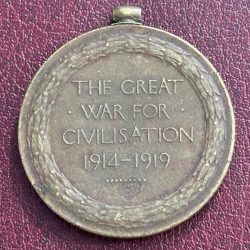 Alternative view of British India Victory Medal 1914-1919 World War 1 Named Medal