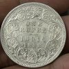 1888 ONE RUPEES VICTORIA BRITISH INDIA HIGH GRADED SILVER AU TYPE EXTREMELY RARE COIN #A-3