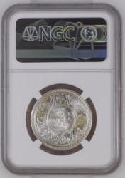 Alternative view of 1 RUPEE 1917 NGC GRADED MS 62 GEORGE V KING EMPEROR COIN