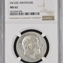 ONE RUPEE 1903 NGC GRADED COIN MS 62 EDWARD VII KING EMPEROR