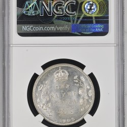Alternative view of ONE RUPEE 1903 NGC GRADED COIN MS 62 EDWARD VII KING EMPEROR