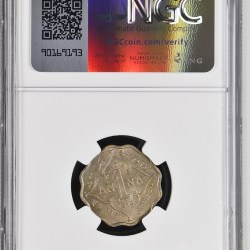Alternative view of 1 ANNA 1910 NGC GRADED COIN MS 63 EDWARD VII KING AND EMPEROR