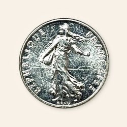 Alternative view of Half Franc coin from 1986 Very Unique and rare