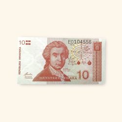 Alternative view of 10 Serbian Dinar World Banknote issued in 2013 Gem Unc Very Unique and rare