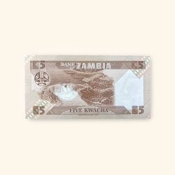 5 Kwacha World Banknote from Zambia Gem Unc Very Unique and rare