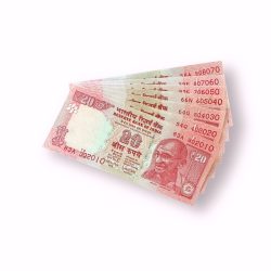 Rs 20 India Banknote 7 note set fancy numbers starting 302010 till 908070 Unique and Rare