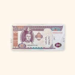 100 Mongolian Tugrik World Banknote issued in 2020 Gem Unc Very Unique and rare