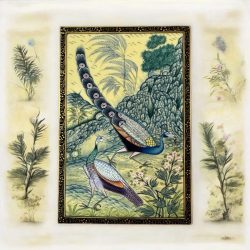 Jaipur Hand Made Peacock Painting Very Unique and Rare