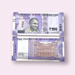 Rs 100 India Banknote Latest 2025 Issue Fancy Number 100000 Unique and Rare