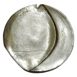 Alternative view of 5 Rupees Fss WAVE 🌊 Series Year 2008 Hyderabad Mint LAKHI//BROCKAGE Error **RARE** UNC Grade.