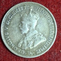 Australia 3 Pence 1922 - George V Rare Silver(.900) coin #M-1000
