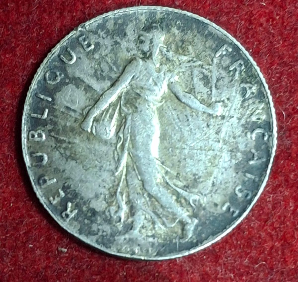 France 50 Centimes 1916 Rare Silver(.900) coin #M-1003 - Image 2
