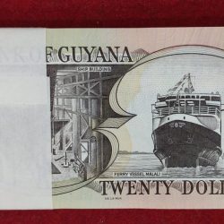 Alternative view of Guyana 20 Extermaly RARE GEM UNC (100 note ) SERIAL Packet