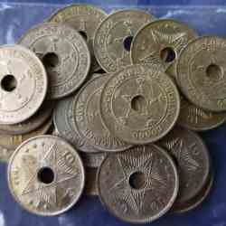 Belgian Congo, 10 Centimes, 1910 – 1928, KM# 18, Circulated Condition. Price for 1 coin.