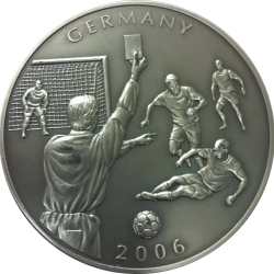 Liberia Commemorative issue Fair Play 5 Dollars 2006 Silver plated copper-nickel (Weight 120 g) Diameter 65 mm very big size Extremely Rare coin