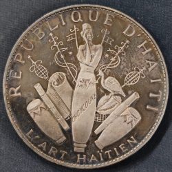 Haiti 25 Gourdes Commemorative issue 10th Anniversary of Revolution - Haitian Art Silver(.999) (Weight 117.8 g) with cover