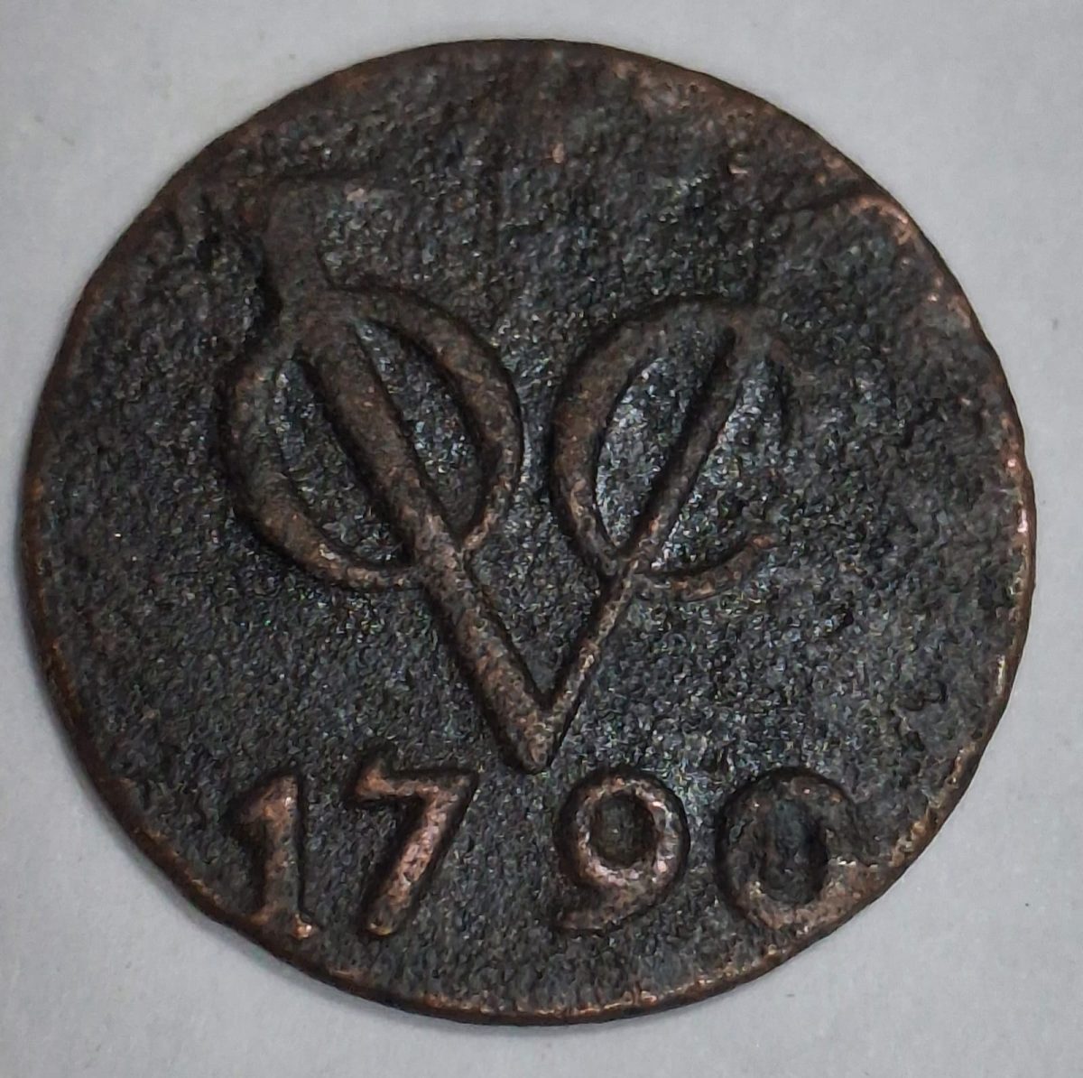 Indonesia › Netherlands East Indies 1 Duit 1790 Rare Coin # L-611