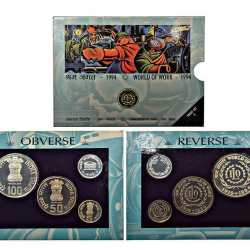 1994 World of Work Proof set of 3 coins - Bombay mint - Original Mint packing.
