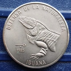 Cuba, 1 Peso, 1985, Wildlife Preservation - Cuban Rock Iguana Head, KM #126 Condition as per image.