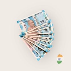 Rs 50 India Banknote Solid Set Gem Unc 111101 to 999909 Latest Issue Unique and Rare