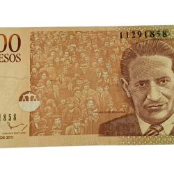Alternative view of COLOMBIA 1000 MIL PESOS "Jorge Eliecer Gaitan" Portrait Note in Collectable Grade.