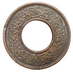 Alternative view of Bronze 1 Pice of George VI (AD 1945) of Bombay Mint Flat Crown Very Fine