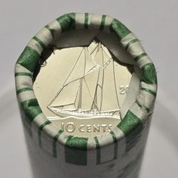 Alternative view of 2024 Canada Blue nose 10 Cent Bunc Orignal Bank Roll Nickel Plated Steel 50 PCS